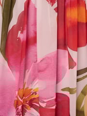 Adrianna Papell Pink Floral Chiffon Ring Gown - Image 4 of 7