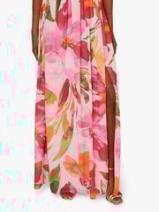 Adrianna Papell Pink Floral Chiffon Ring Gown - Image 7 of 7