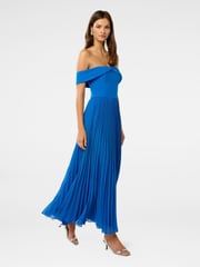 Forever New Blue Louise Off Shoulder Pleated Midi Dress - Image 2 of 4
