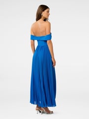 Forever New Blue Louise Off Shoulder Pleated Midi Dress - Image 3 of 4