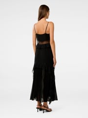 Forever New Black Lara Pleated Ruffle Maxi Dress - Image 4 of 4