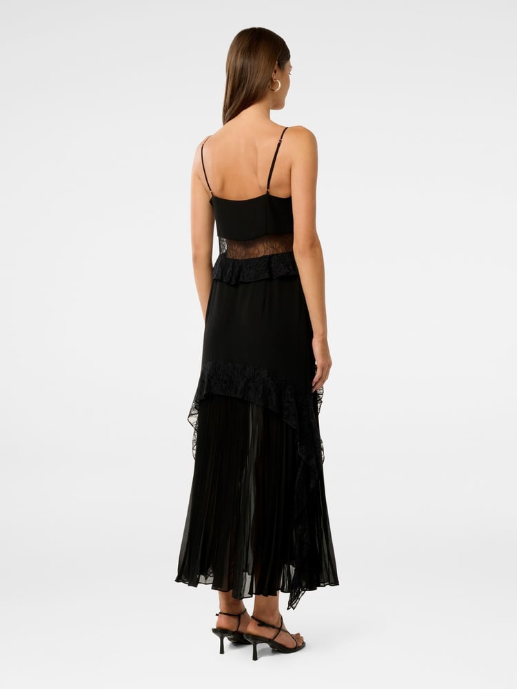Forever New Black Lara Pleated Ruffle Maxi Dress - Image 4 of 4