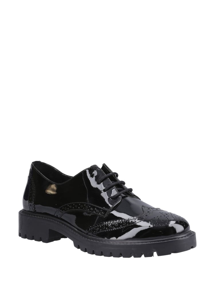 Hush Puppies Junior Athena Patent Black Shoes - Image 2 of 4
