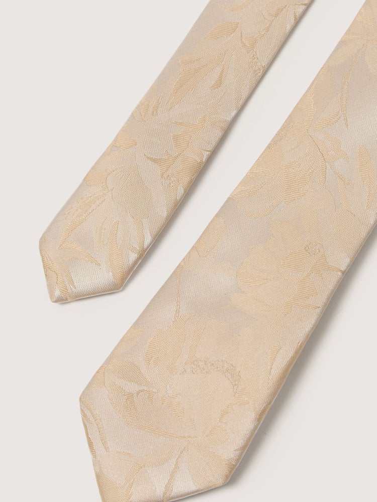 Antique Rogue Natural Summer Floral Tie - Image 4 of 4