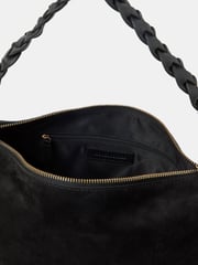 Accessorize Black Braided Strap Suede Shoulder Bag - Image 2 of 2