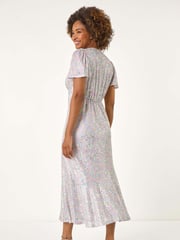 Roman Metallic Sequin Midi Dress - Image 2 of 4
