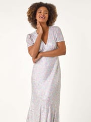 Roman Metallic Sequin Midi Dress - Image 3 of 4