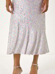 Roman Metallic Sequin Midi Dress - Image 4 of 4