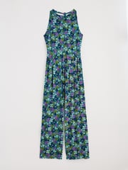 Seasalt Cornwall Light Blue Belyars Jersey Tie Neck Jumpsuit - Image 4 of 5