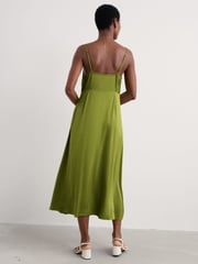 Seasalt Cornwall Green Petite Housel Bay Satin Cami Dress - Image 3 of 5