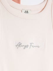 River Island Pink Girls Tank Tops 2 Pack - Image 4 of 4