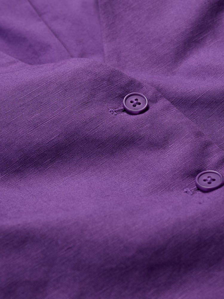 Seasalt Cornwall Purple Erica Linen Blend Waistcoat - Image 5 of 5