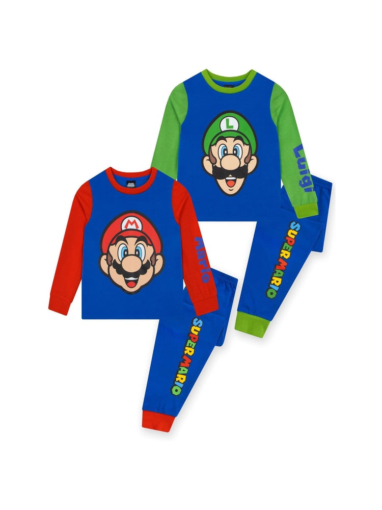 Character Blue Super Mario Pyjamas 2 Pack - Image 1 of 5