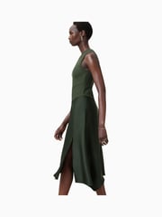 AllSaints Green Pia Satin Dress - Image 3 of 6