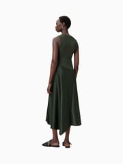 AllSaints Green Pia Satin Dress - Image 4 of 6