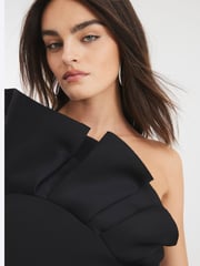 River Island Black 3D Scuba Foam Mini Dress - Image 4 of 4