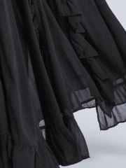 Religion Black 100% Cotton Kate Maxi Ruffle Dress With Spaghetti Straps - Image 2 of 6