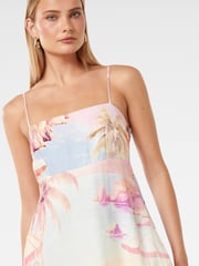 Forever New Joanne Midi Dress with A Touch Of Linen - Bild 3 von 4