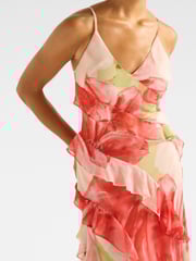 Forever New Red Poppy Ruffle Gown - Image 3 of 4