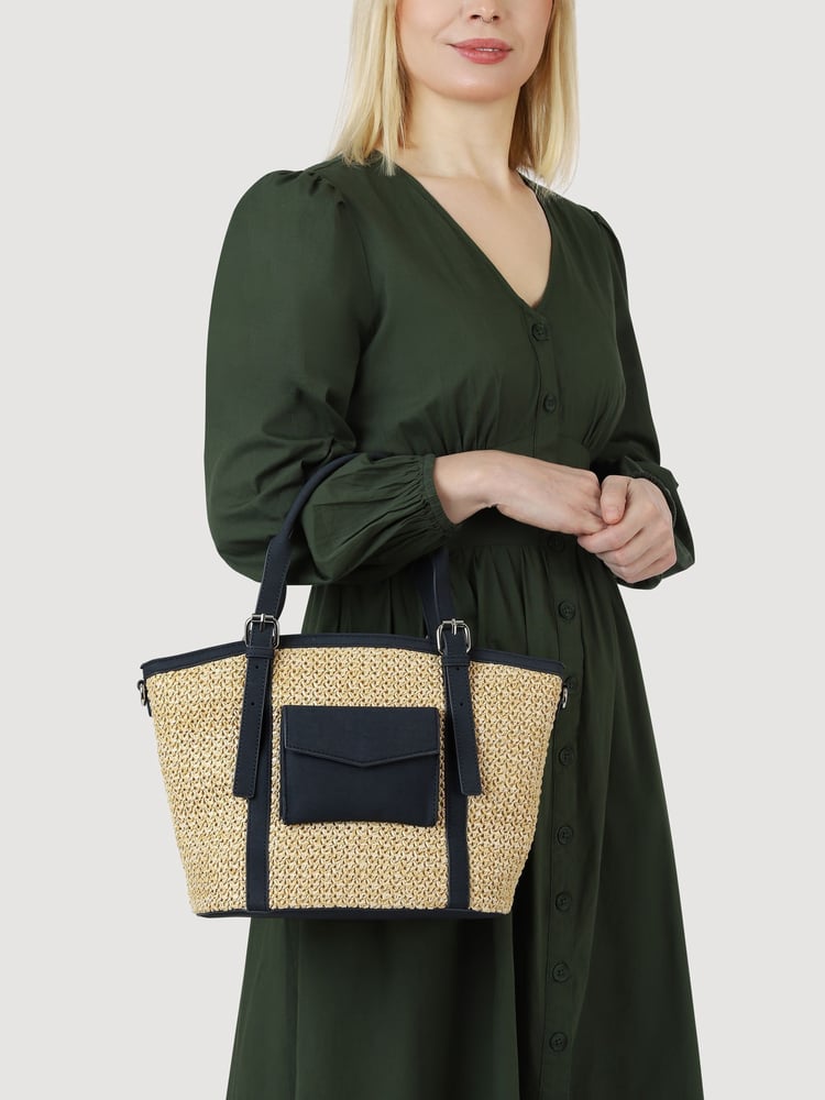 Pavers Blue Spacious Adjustable Handbag - Image 1 of 4