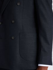 MOSS Blue Tailored Fit Slub Jacket - Image 4 of 4