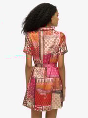 Superdry Pink Patchwork Mini Shirt Dress - Image 2 of 8