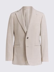 MOSS Natural Tailored Fit Oatmeal Seersucker Jacket - Image 4 of 4