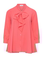 Yours Curve Pink Tie-Neck Gather Blouse - Image 5 of 5